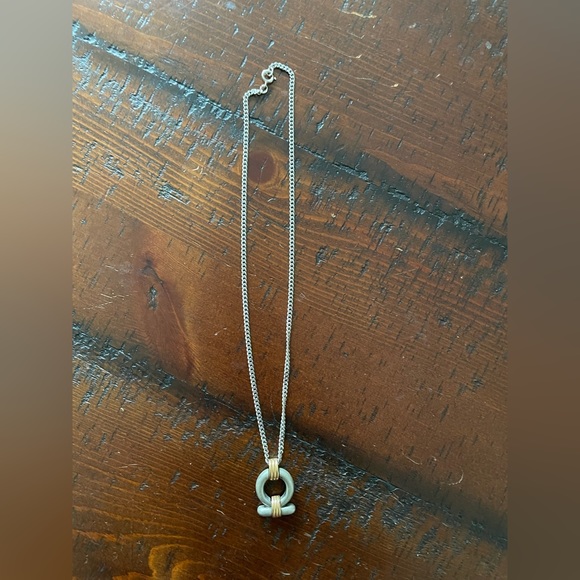 Vintage AVON 1978 infinity symbol silver and gold toned chain necklace ~ - Picture 8 of 8